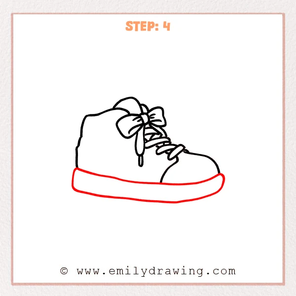 how to draw a jordan shoe - Step 4